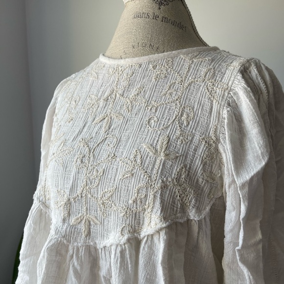 House of Harlow 1960 embroidery half sleeve blouse - Picture 3 of 8